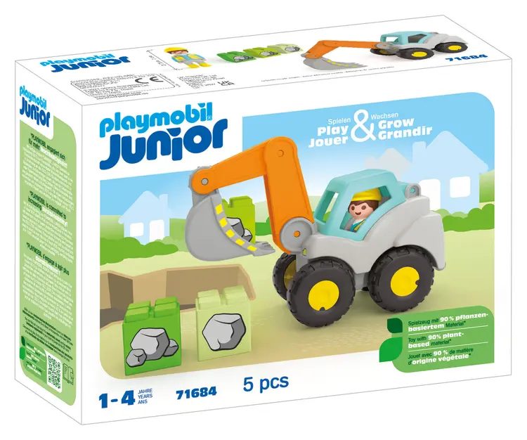Playmobil 71684 Junior Schaufelbagger für Kleinkinder ab 1 Jahr